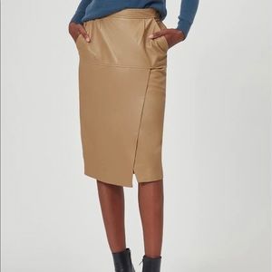 Equipment leather skirt straight/pencil style.